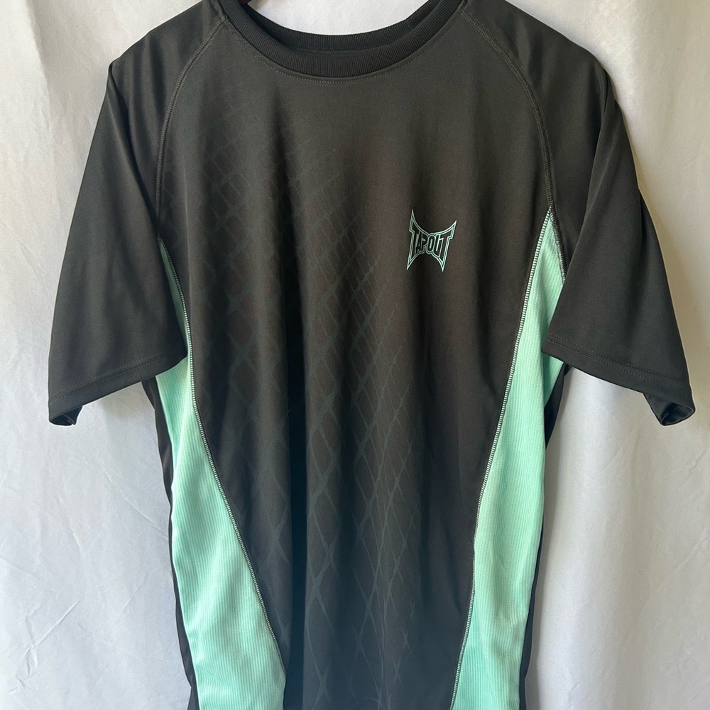 Tapout Black with Mint Green Performance Tee XL